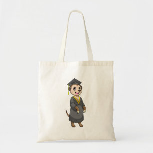 Tote Bag Meerkat comme étudiant avec diplôme
