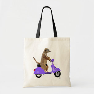 Tote Bag Meerkat sur le vélomoteur de lilas