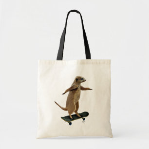 Tote Bag Meerkat Sur Skateboard 2