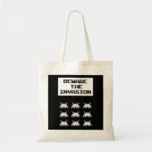 Tote Bag Méfiez-vous de l'invasion, conception geek (Devant)