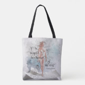 Tote Bag "Méfiez-vous de mon repos" Aquarelle moderne Femin (Dos)