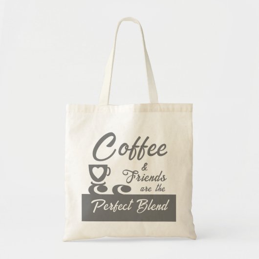 Tote Bag Meilleur ami amateur de café gris (Devant)