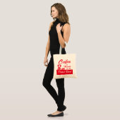 Tote Bag Meilleur ami amoureux du café rouge (Devant (modèle))