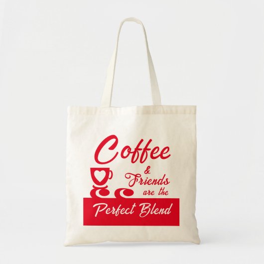Tote Bag Meilleur ami amoureux du café rouge (Devant)