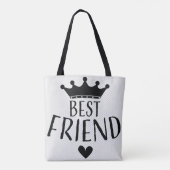 Tote Bag meilleur ami QUEENIE BEAR logo de la couronne four (Dos)