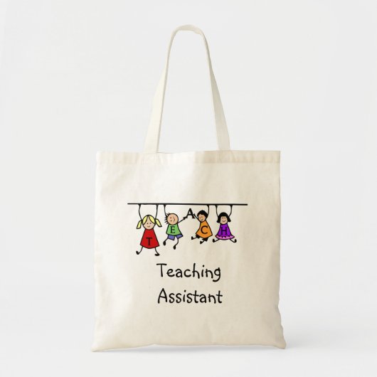 Tote Bag Meilleur assistant pédagogique du monde avec dessi (Devant)