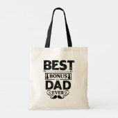 Tote Bag Meilleur Bonus Papa jamais (Dos)