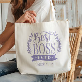 Tote Bag Meilleur Boss jamais personnalisé Wreath
