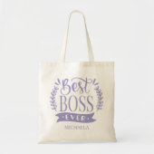 Tote Bag Meilleur Boss jamais personnalisé Wreath (Devant)