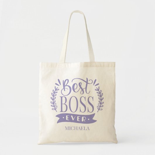 Tote Bag Meilleur Boss jamais personnalisé Wreath (Devant)