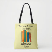 Tote Bag Meilleur cadeau bibliothécaire jamais offert (Devant)