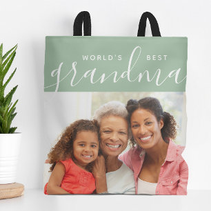 Tote Bag Meilleur cadeau photo personnalisé de grand-mère a