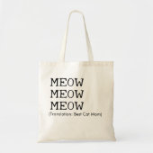 Tote Bag Meilleur Cat Maman Traduction (Devant)