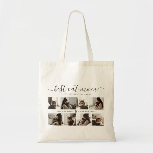 Tote Bag Meilleur Chat Maman : Custom Mother's Day Photo de (Devant)