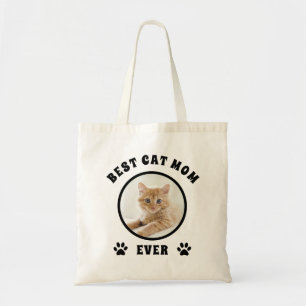 Tote Bag Meilleur Chat Maman Toujours Personnalisé Photo Pe