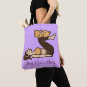 TOTE BAG MEILLEUR CHAT MOM YOGA (De près)