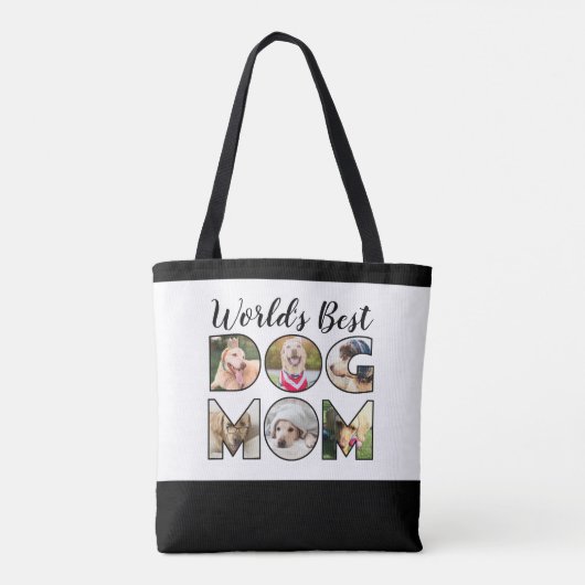 Tote Bag Meilleur Chien Maman Citation Moderne 6 Photo Coll (Dos)