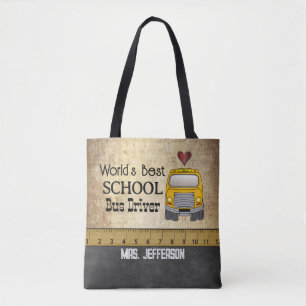 Tote Bag Meilleur conducteur de bus scolaire au monde   VIN