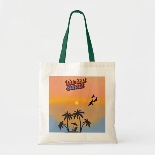 Tote Bag Meilleur coucher de soleil. (Devant)