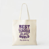 Tote Bag Meilleur enseignant dans le monde Appréciation de (Devant)