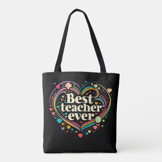 Tote Bag Meilleur enseignant jamais (Dos)