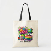 Tote Bag Meilleur enseignant jamais ajouter nom (Devant)