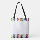 Tote Bag Meilleur Enseignant jamais Cadeau Couleur Crayons (Dos)