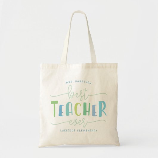 Tote Bag Meilleur enseignant jamais Fourre-tout (Devant)