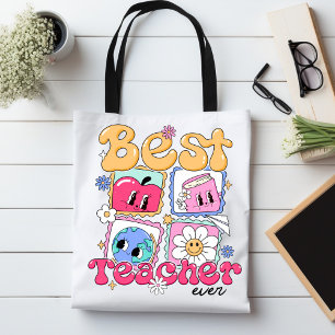 Tote Bag Meilleur Enseignant Jamais mignonne Rétro Apprécia