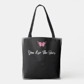 Tote Bag Meilleur enseignant jamais noir et blanc avec coeu (Dos)