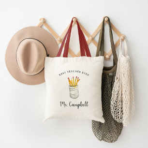Tote Bag Meilleur enseignant jamais Personnalisé