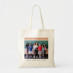 Tote Bag Meilleur enseignant jamais Photo Appréciation pers