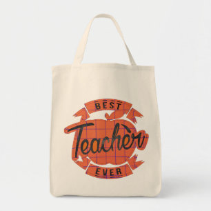Tote Bag Meilleur enseignant jamais rétro vintage