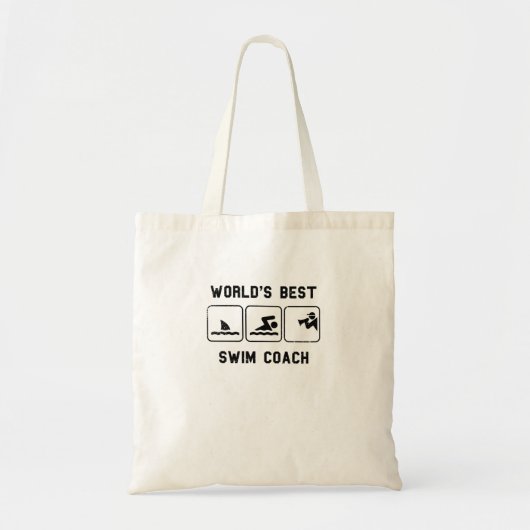 Tote Bag Meilleur entraîneur de natation du monde (Devant)
