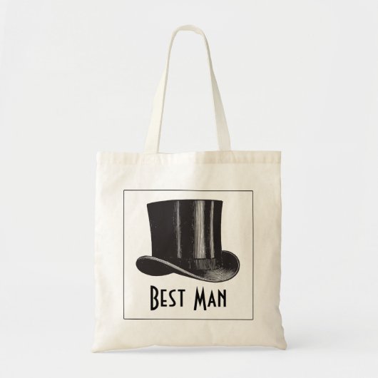 Tote Bag Meilleur homme Top Hat (Devant)