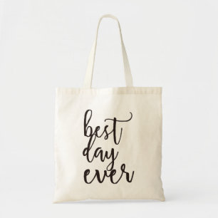 Tote Bag Meilleur Jour Jamais Cadeau de bienvenue Mariage