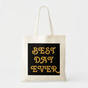 Tote Bag Meilleur Jour Or & Noir