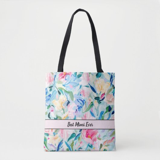 Tote Bag Meilleur Mimi Floral Abstrait Jamais (Devant)