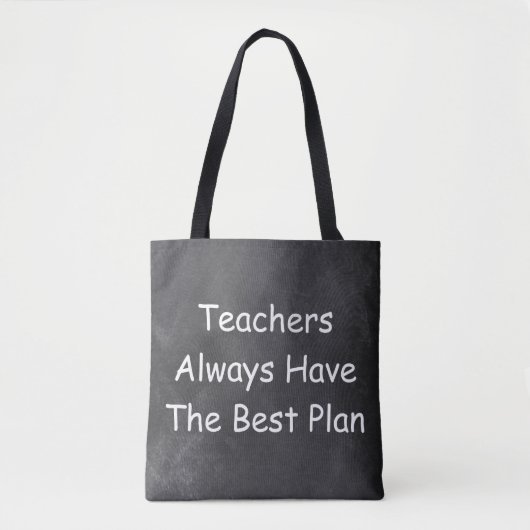 Tote Bag Meilleur plan de professeur idée cadeau conception (Devant)