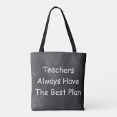 Tote Bag Meilleur plan de professeur idée cadeau conception (Dos)