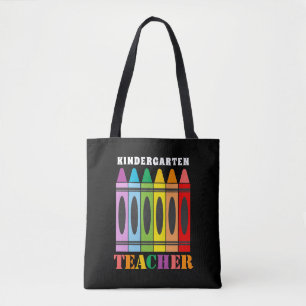 Tote Bag Meilleur professeur de maternelle au monde Rainbow