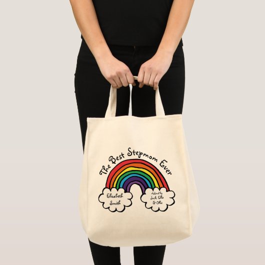 Tote Bag Meilleur Stepmere, Stepmère Ever Rainbow (Devant (produit))