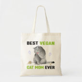 Tote Bag Meilleur Vegan Cat Maman Jamais (Devant)