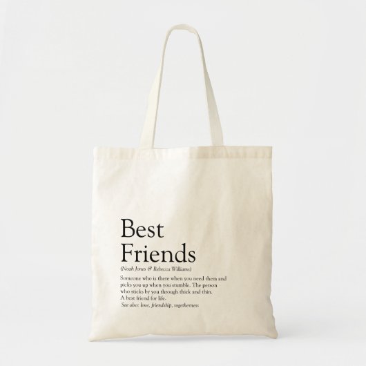 Tote Bag Meilleure définition d'ami moderne (Devant)