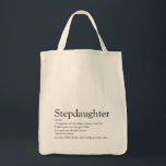 Tote Bag Meilleure définition de Stepgirl jamais connue au<br><div class="desc">Personalise for your special stepdaughter or hijastra to create a unique gift. A va parfaitement à l'émission de cette aubaine,  c'est le jour de la livraison. Conçu par Thisnotme ©</div>