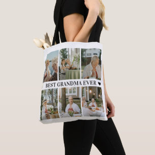 Tote Bag Meilleure Grand-mère Collage Photo – Cadeau avec C