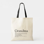 Tote Bag Meilleure Grand-mère du Monde, Définition de Grand (Dos)