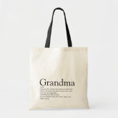Tote Bag Meilleure Grand-mère du Monde, Définition de Grand (Devant)