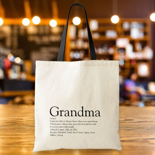 Tote Bag Meilleure Grand-mère du Monde, Définition de Grand