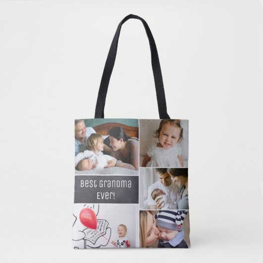 Tote Bag Meilleure grand-mère jamais famille de photos souv (Devant)